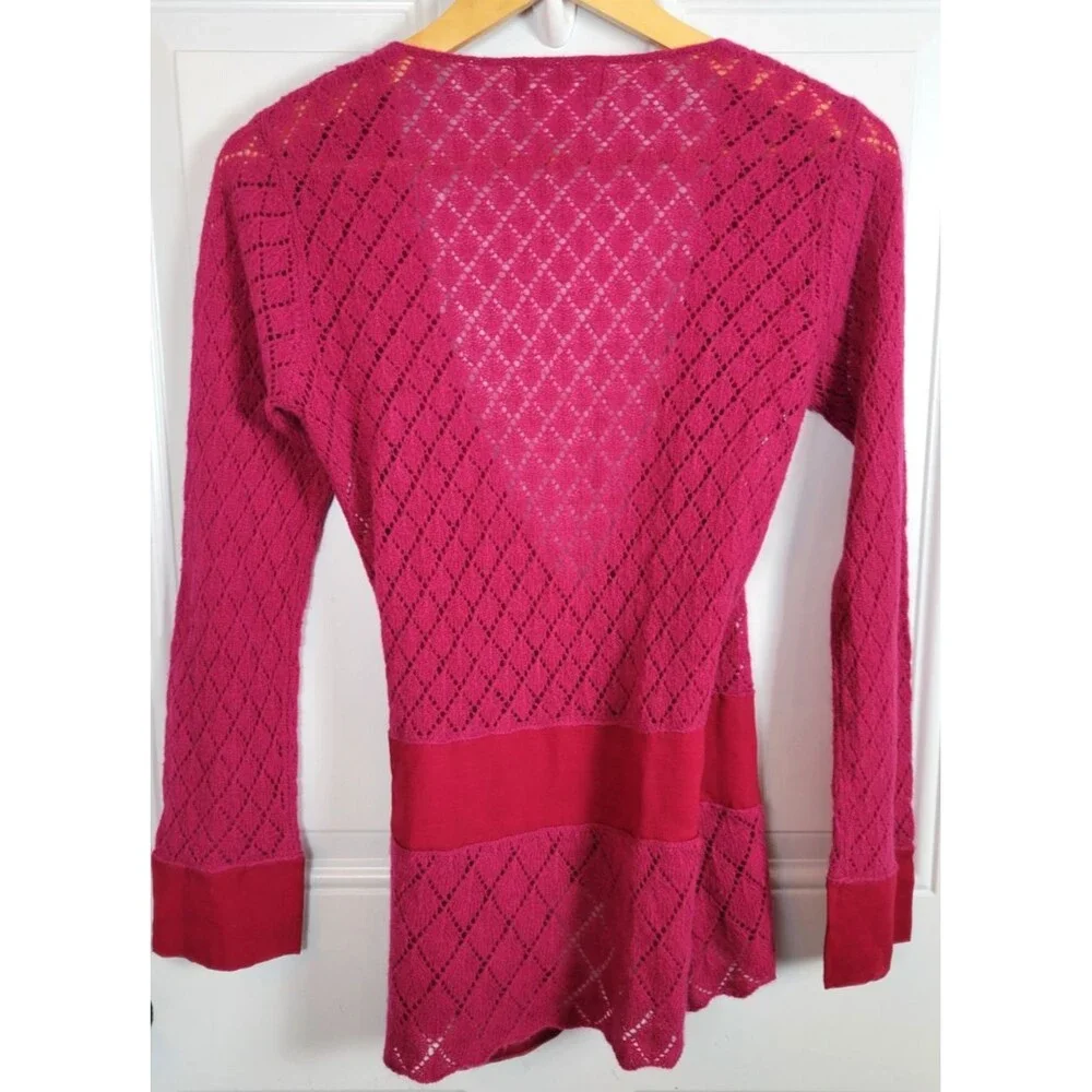 Soft Surroundings Wool & Silk Blend Wrap Cardigan Sweater Size S